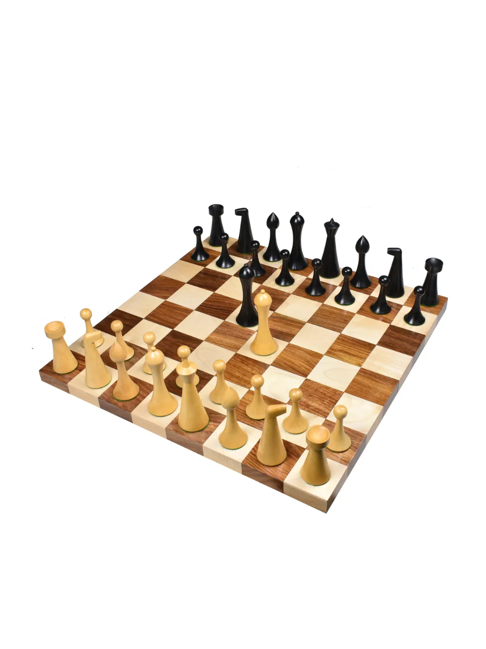 Herman Ohme Chess Set - Ebonised Boxwood & Golden Rosewood - Image 9