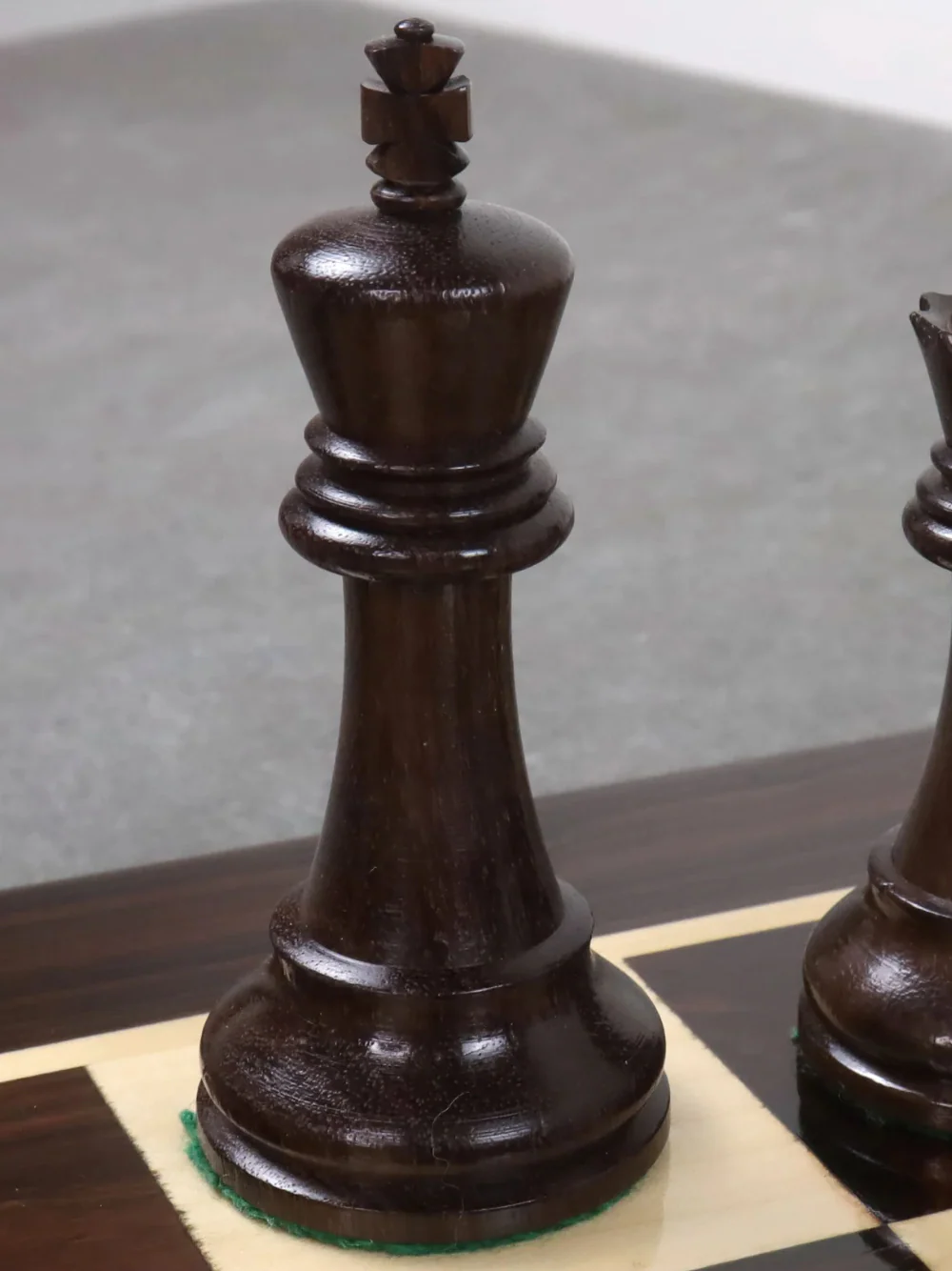 4" Leningrad Staunton Chess Pieces - Rosewood & Boxwood - Image 7
