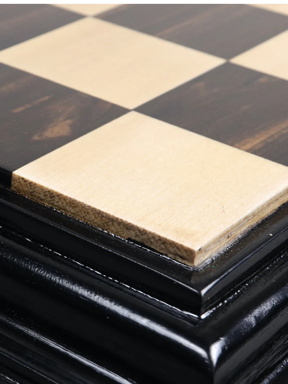 Luxury Ebony & Maple Chess Board 21″ - Image 5