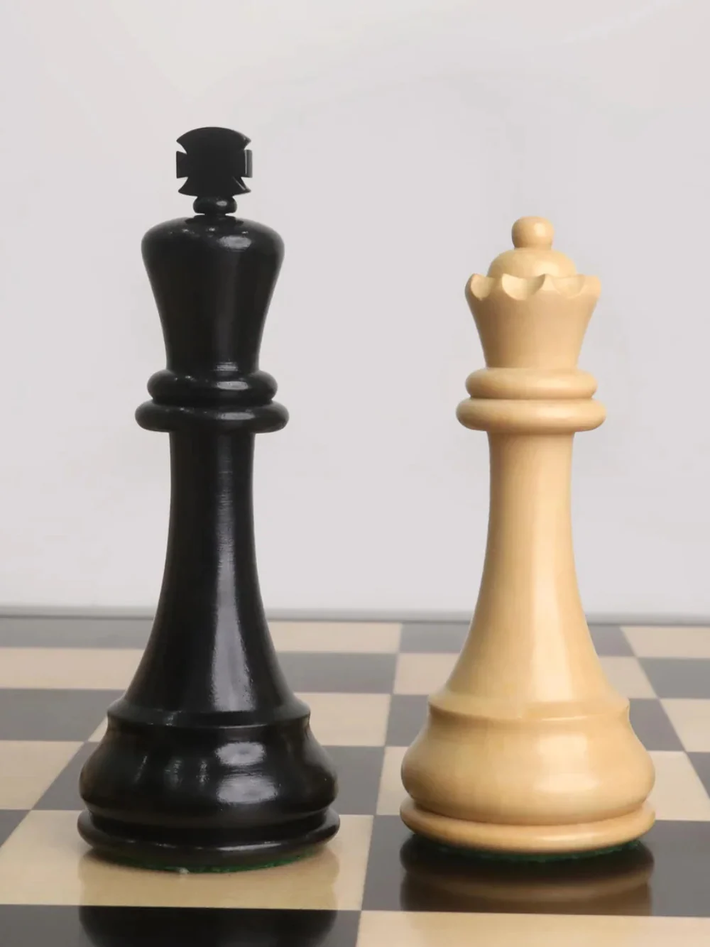 5″ Piatigorsky Cup Reproduced Chess Set - Chess Pieces Only - Ebony Wood - Image 4