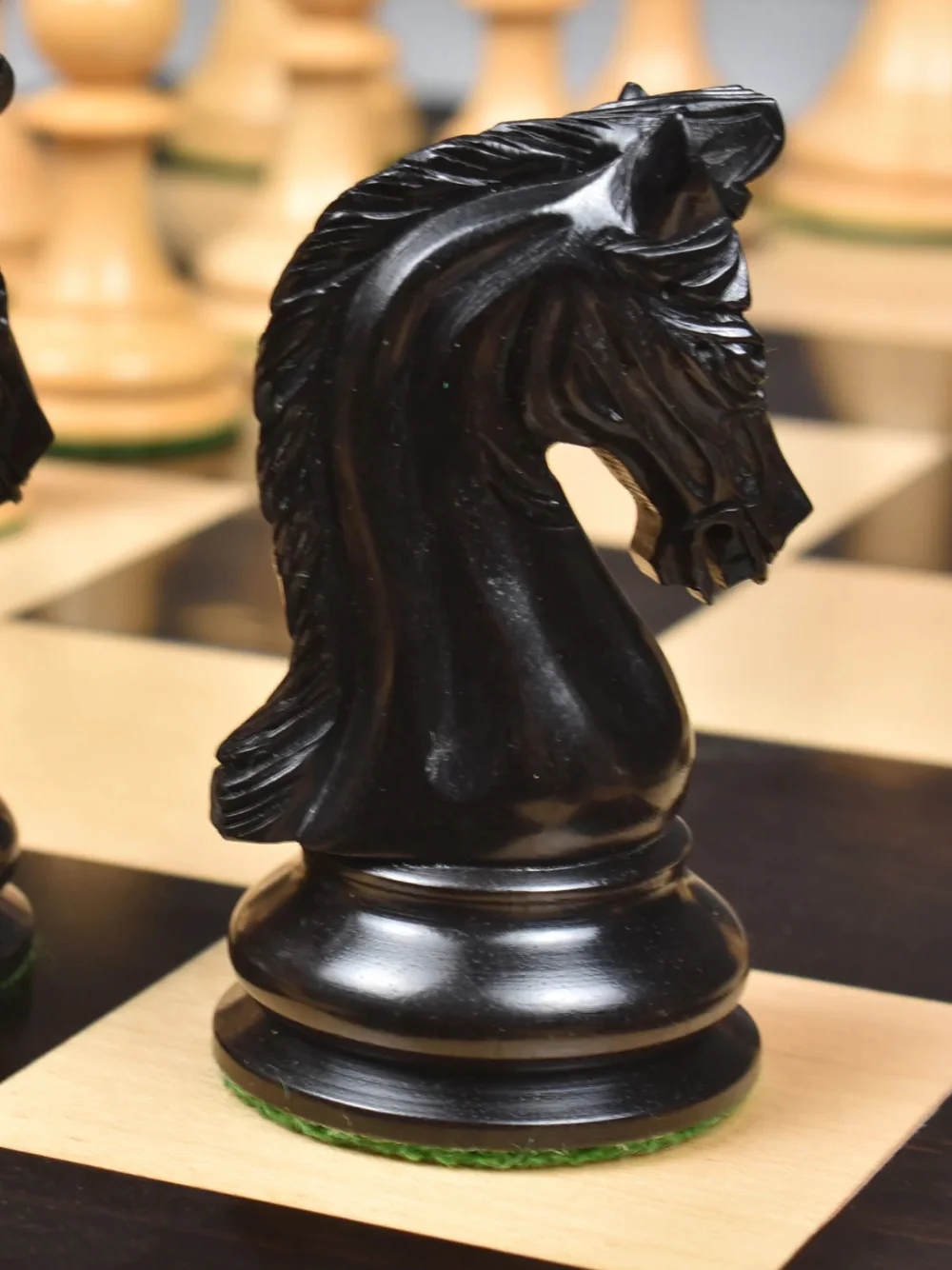 Repro 2016 Sinquefield Staunton Chess Set - Ebony Wood Pieces with Board & Box - Image 5