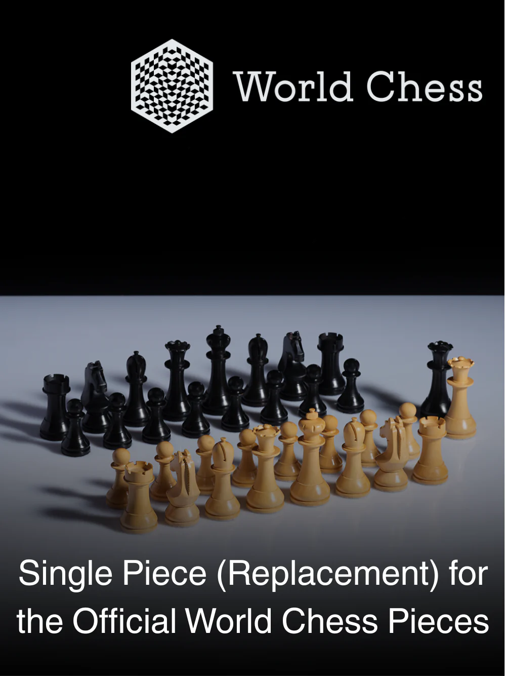 Official World Chess Individual & Replacement Chess Pieces - Image 4