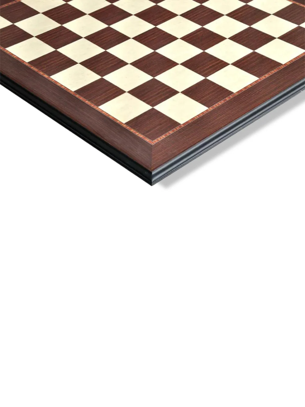 Striped Ebony and Bird's Eye Maple Standard Traditional Chess Board - Image 2