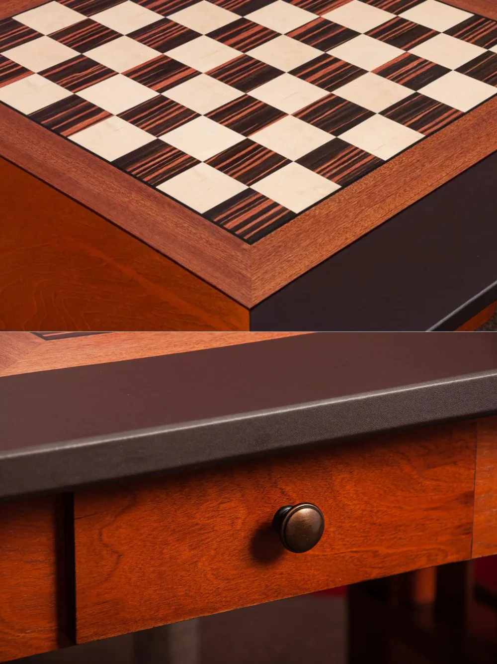 The Camaratta Signature Championship Chess Table - Dark Brown - Image 3
