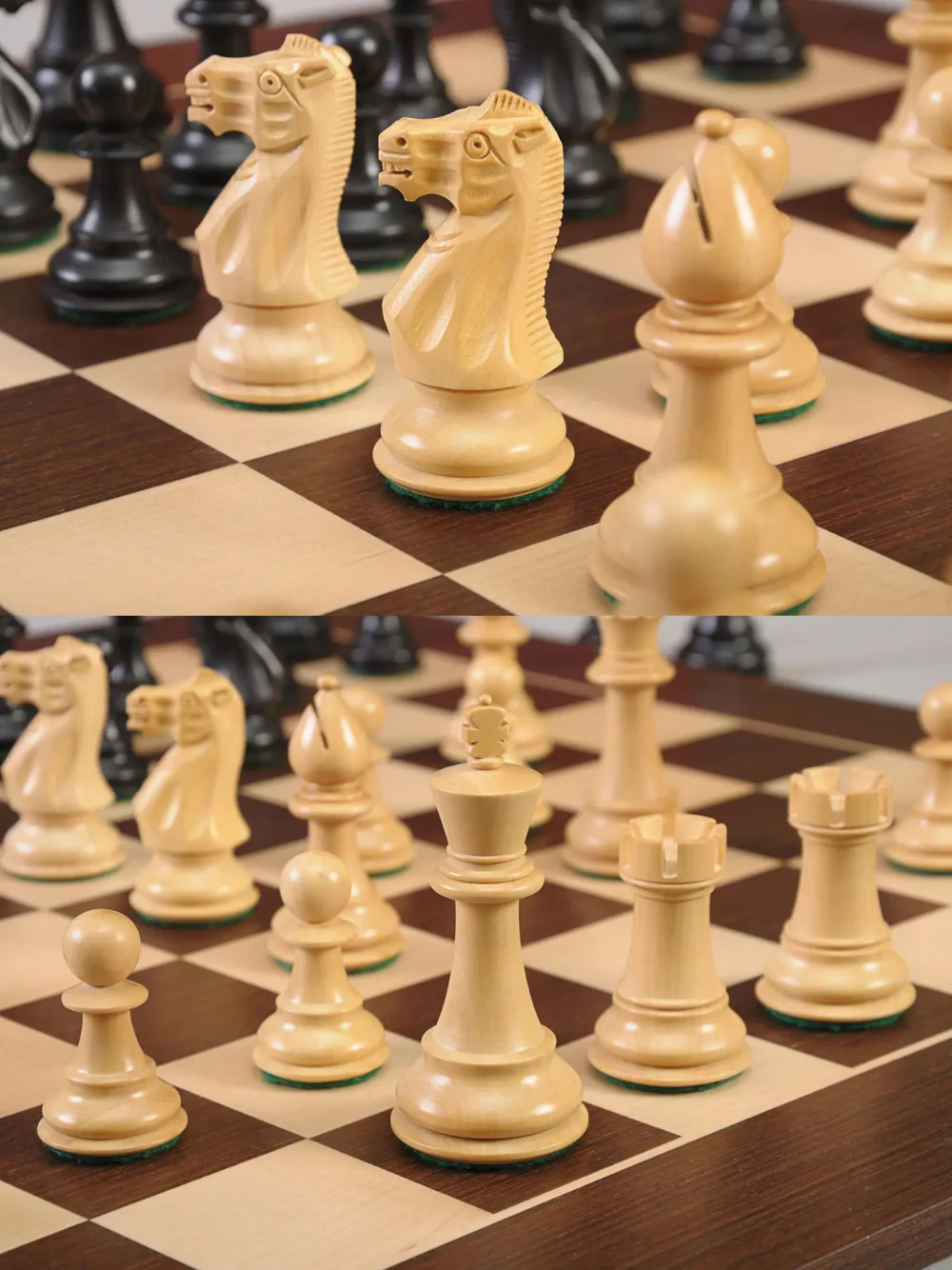 The Classic Series Chess Pieces - 3.75" King (Ebonised Boxwood and Natural Boxwood) - Image 4