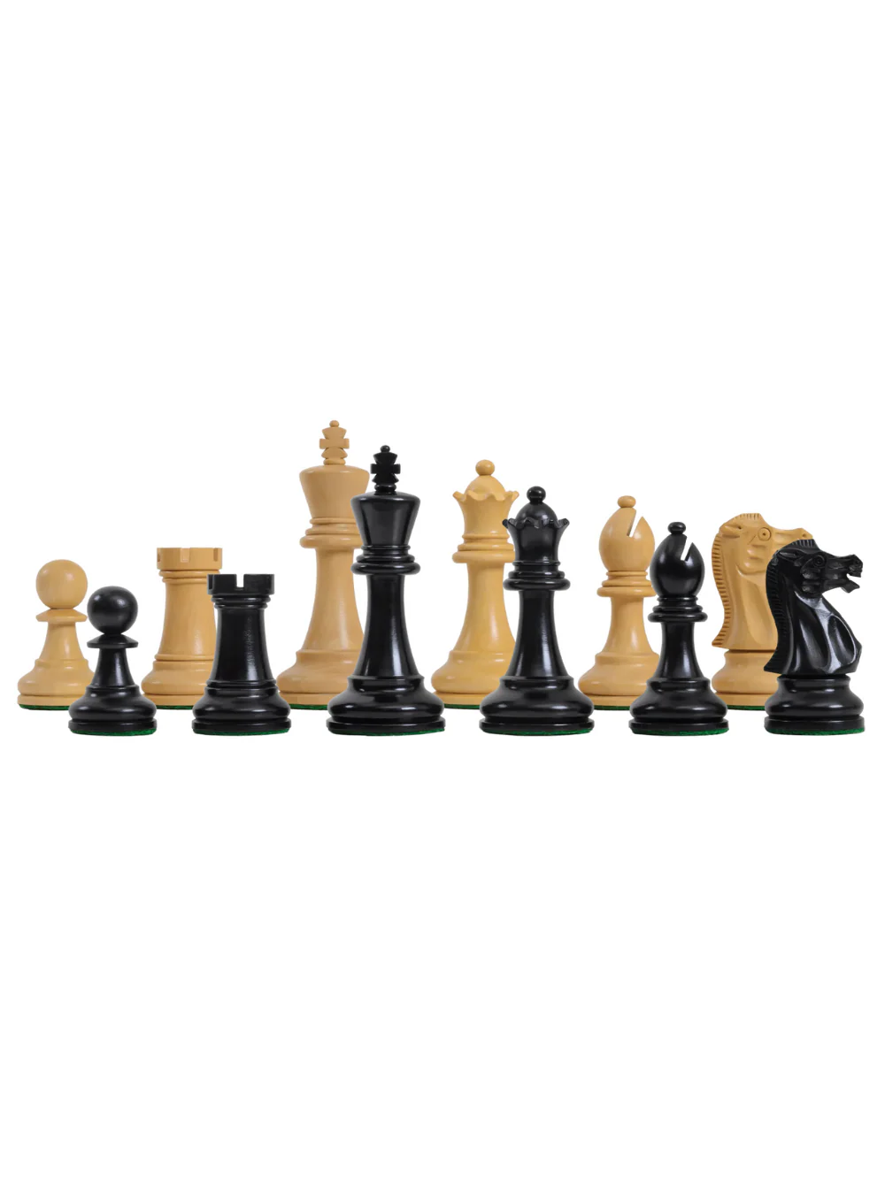 The Executive Series Chess Pieces - 3.75" King (Ebonized Boxwood and Natural Boxwood) - Image 2