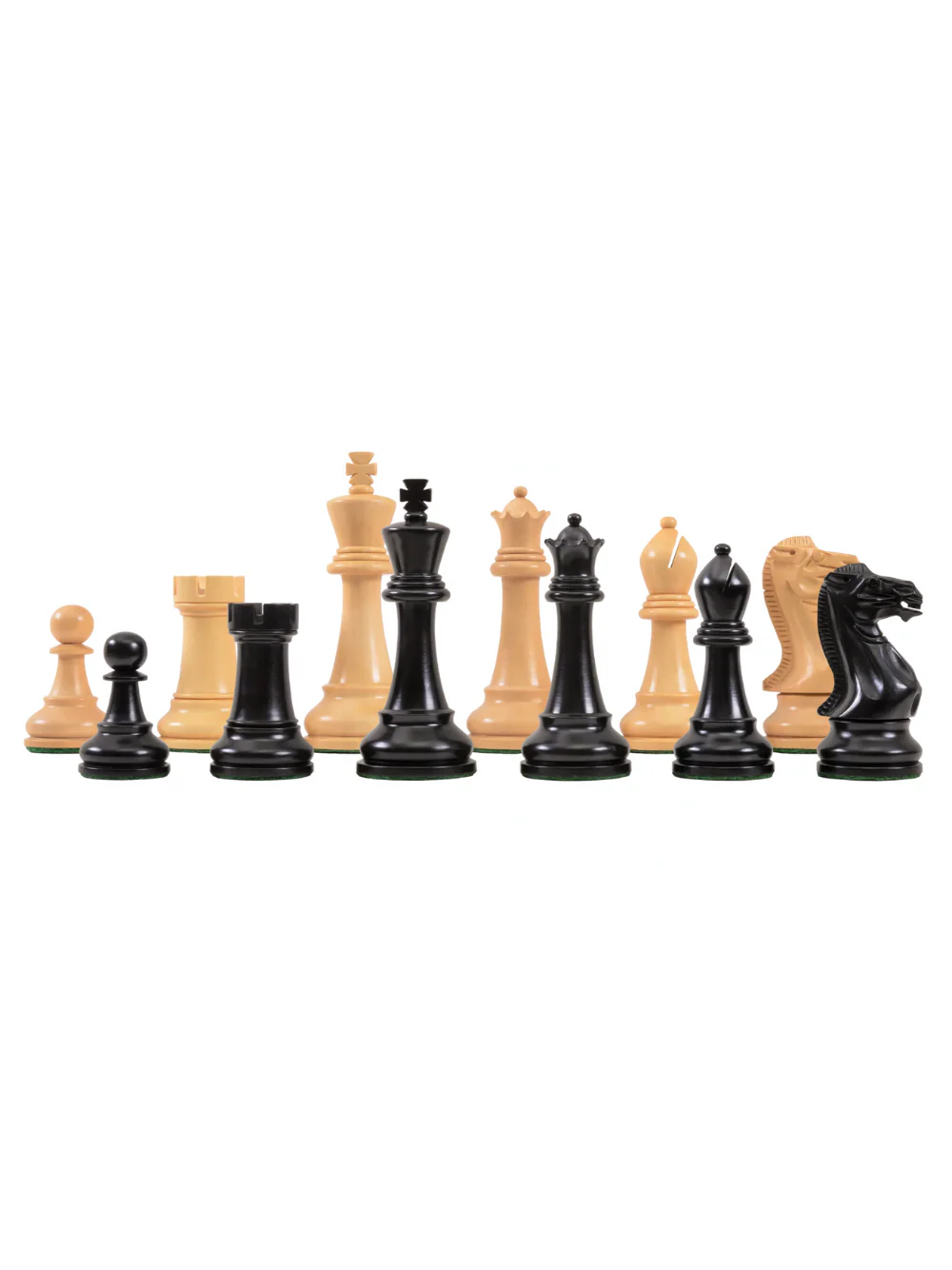 The Winchester Series Chess Pieces - 4" King (Ebonised Boxwood and Natural Boxwood) - Image 2